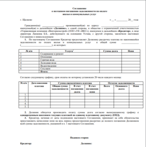 Соглашение о поэтапном погашении задолженности Соглашение о поэтапном погашении задолженности