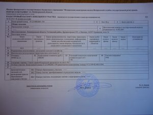 Фото кадастрового паспорта