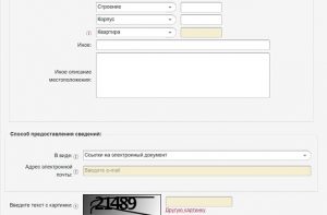 Внесение данных о способе связи и капча