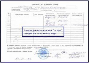 Бумажный вариант выписки из домовой книги Бумажный вариант выписки из домовой книги